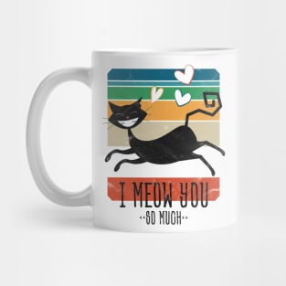 I Meow You So Much • Cat In Love • Vintage Design Mug